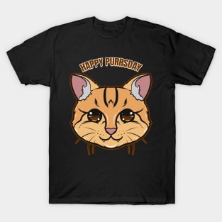 Happy Purrsday Cat On Purrsday T-Shirt